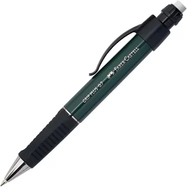 Faber-Castell Grip Plus 1307 Portaminas, mina B de 0,7 mm, cuerpo verde con empuñadura